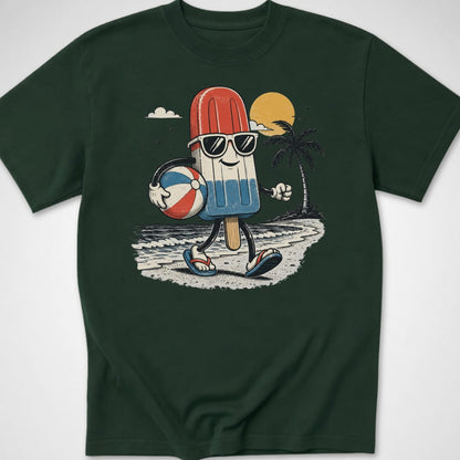 Red, White & Chill — Youth Tee — Forest Green