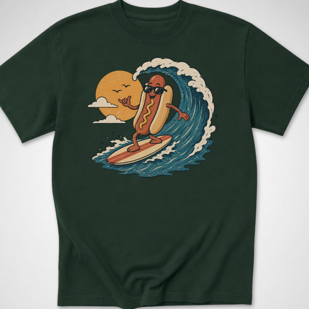 Hotdog Surf Club — Youth Tee — Forest Green