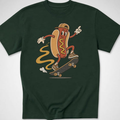 Hotdog Kickflip — Youth Tee — Forest Green