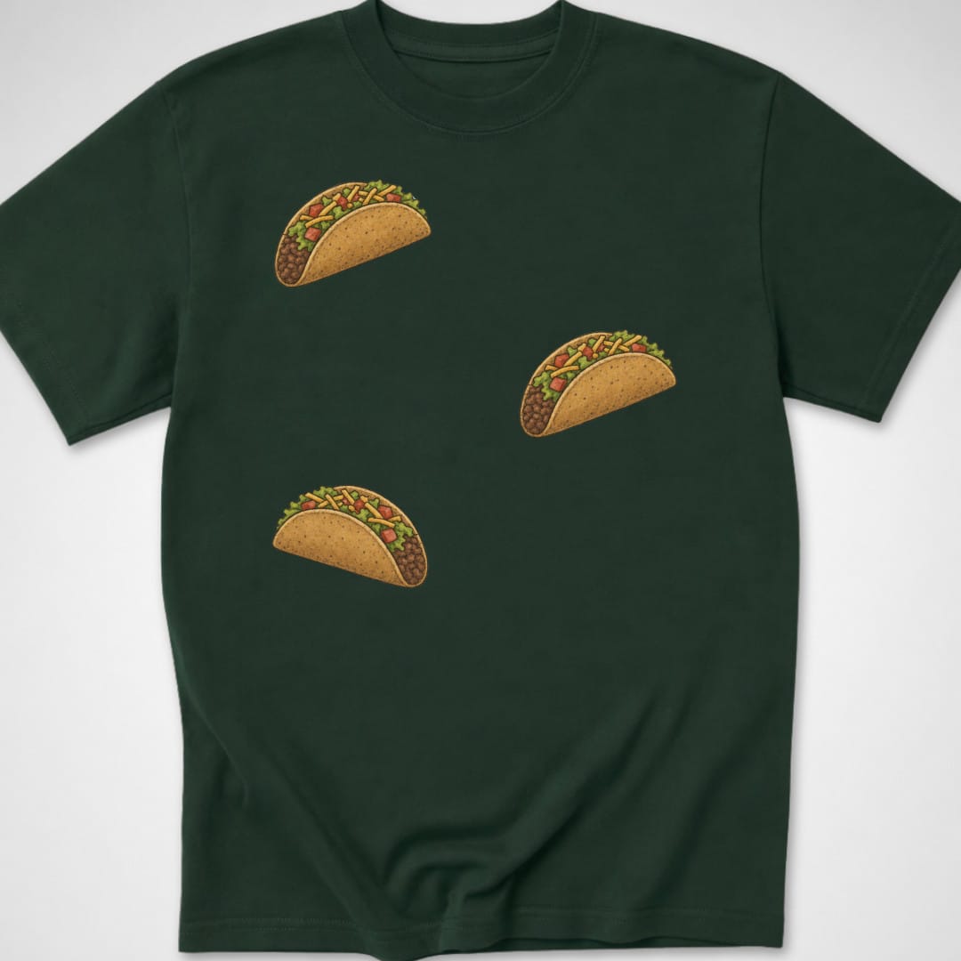 3 Tacos — Youth Tee — Forest Green