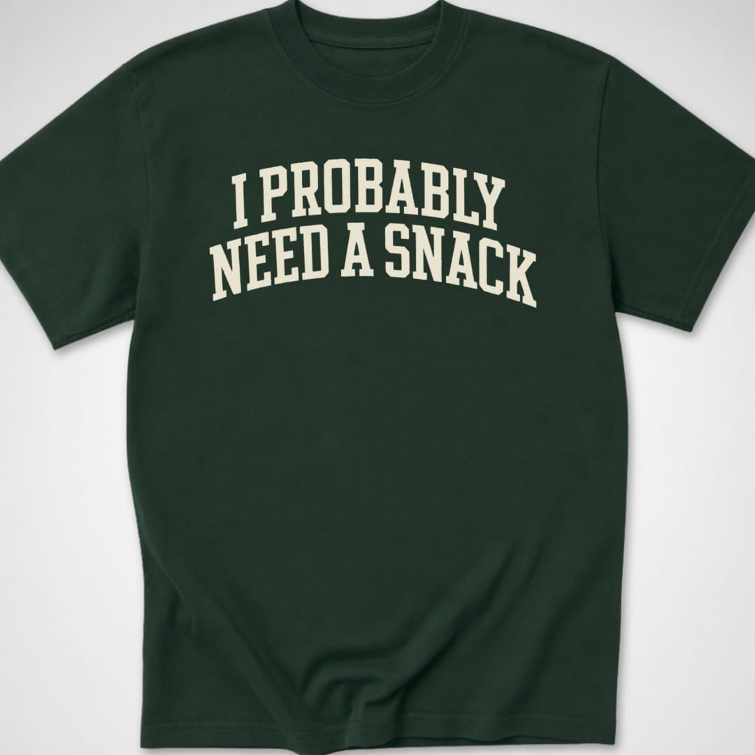 Probably Need a Snack — Youth Tee — Forest Green