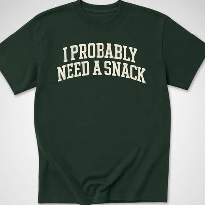 Probably Need a Snack — Youth Tee — Forest Green