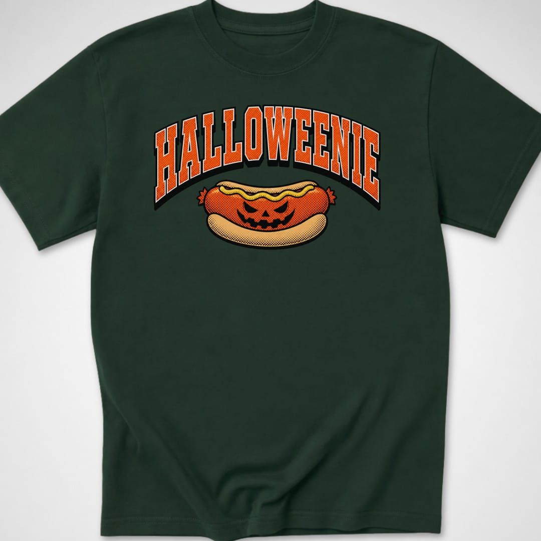 Halloweenie — Youth Tee — Forest Green