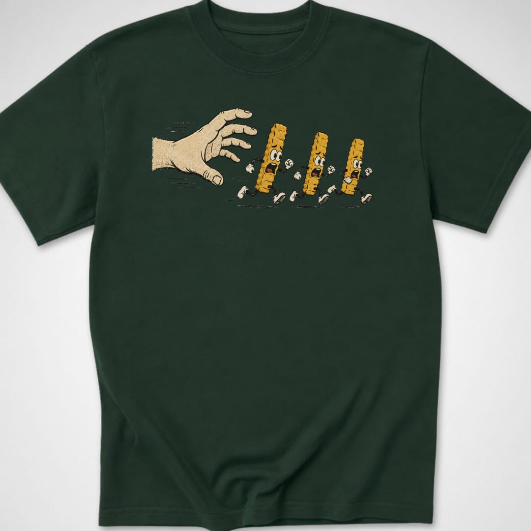 Gimmie Those Fries — Youth Tee — Forest Green