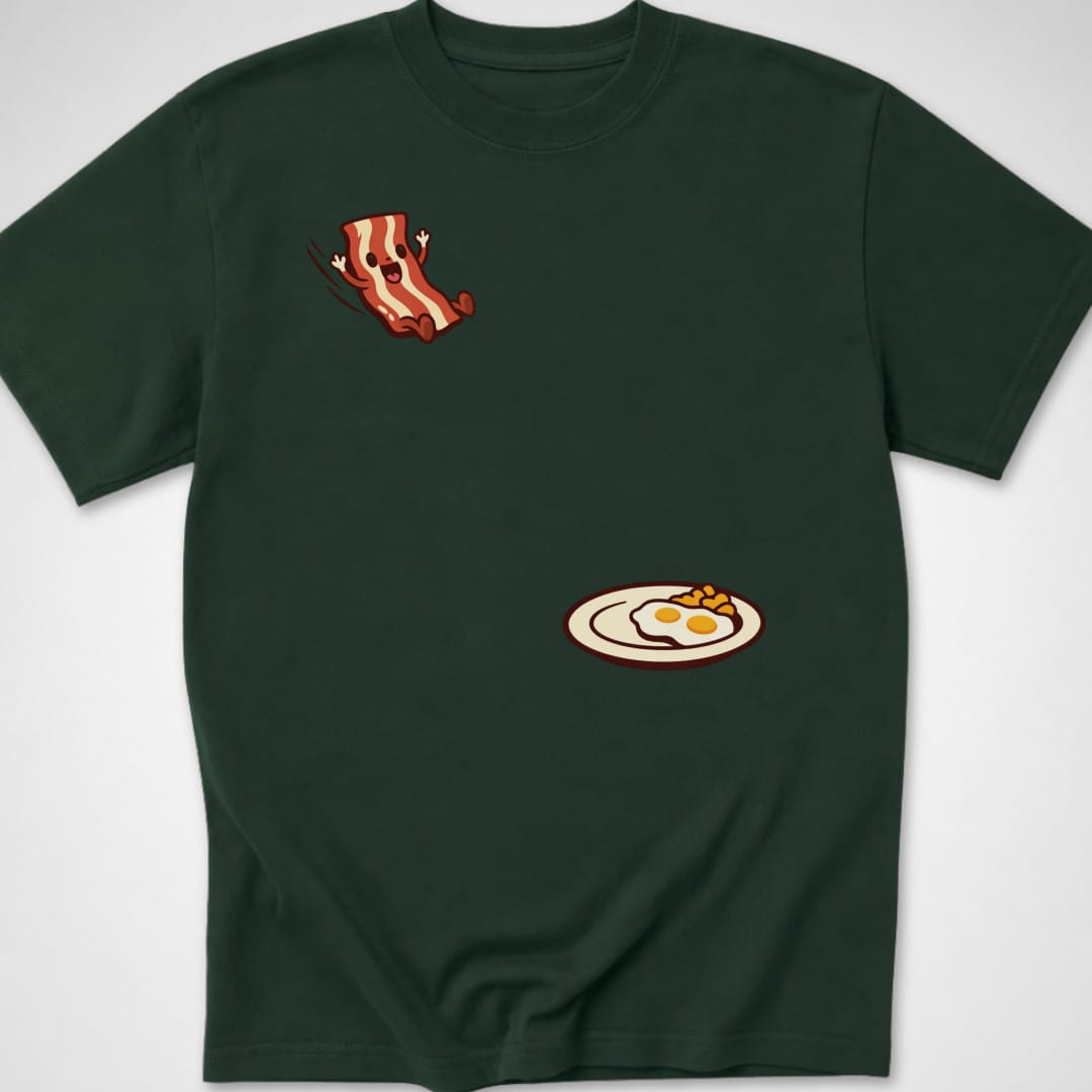 Bacon Jump — Youth Tee — Forest Green