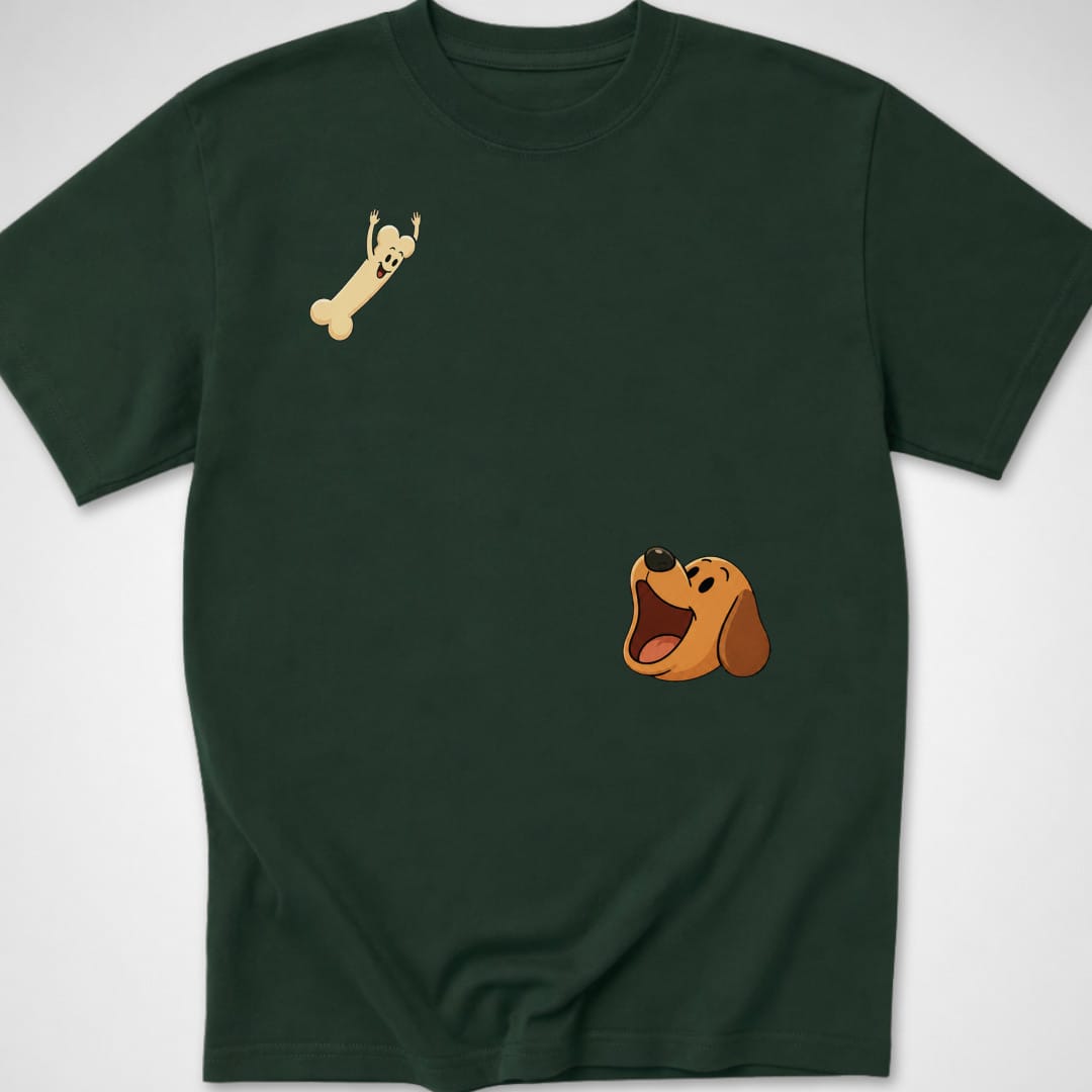 Dog Bone Dive — Youth Tee — Forest Green