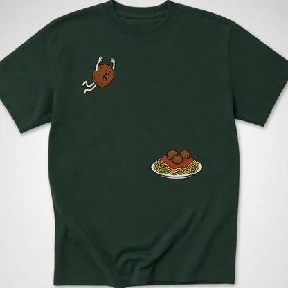 Meatball Dive — Youth Tee — Forest Green