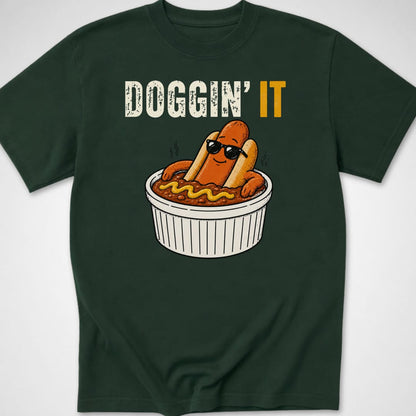 Doggin' It — Youth Tee — Forest Green