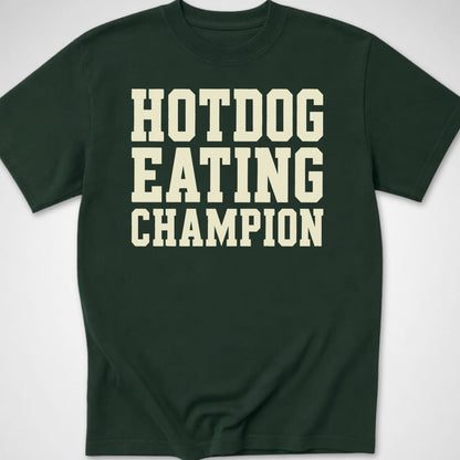 Hotdog Eating Champion — Youth Tee — Forest Green