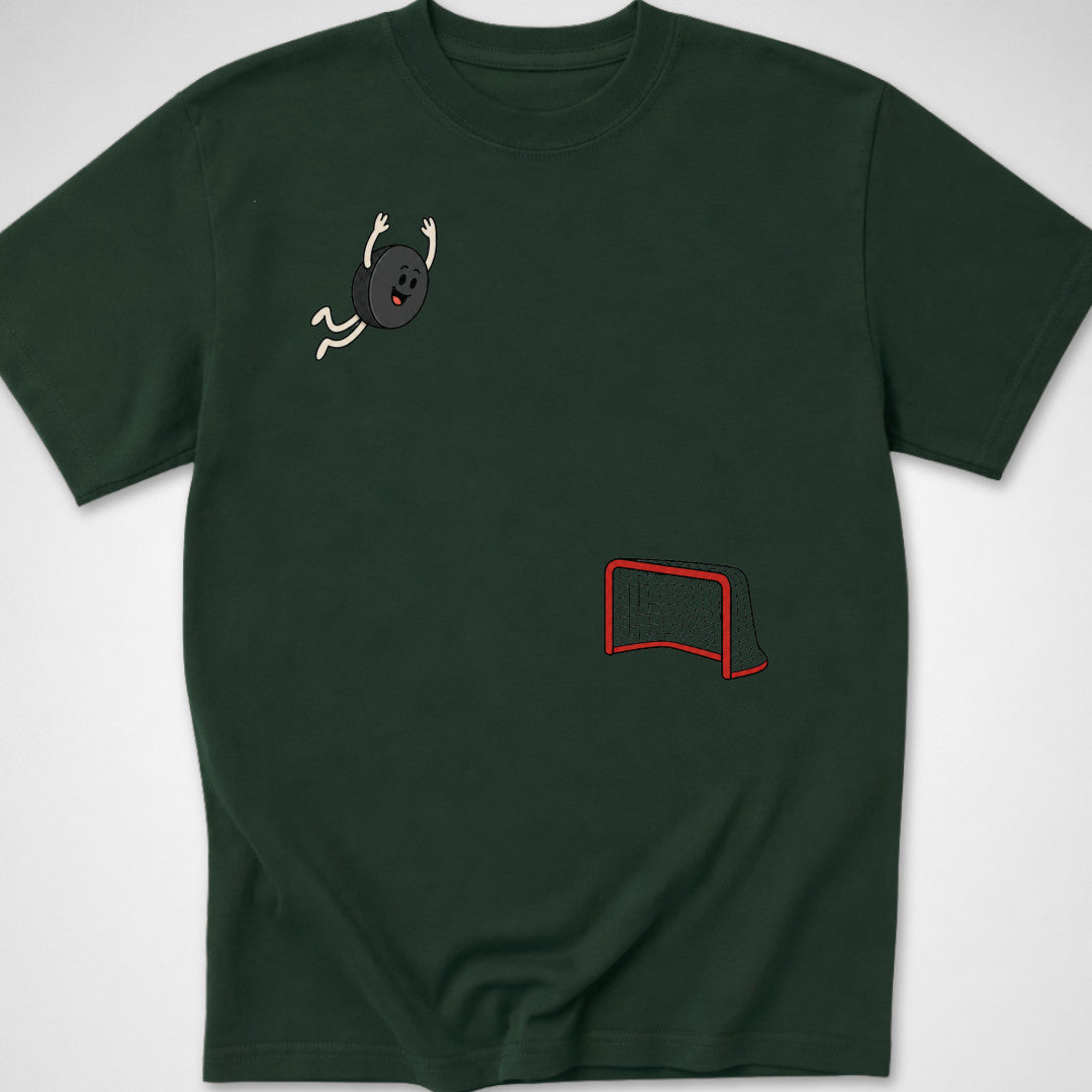 Hockey Dive — Youth Tee — Forest Green