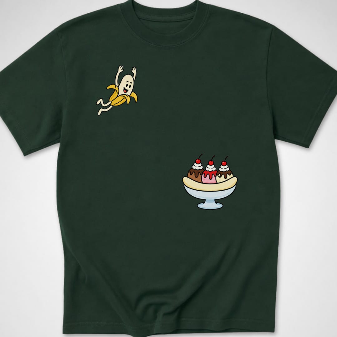 Banana Split Dive — Youth Tee — Forest Green