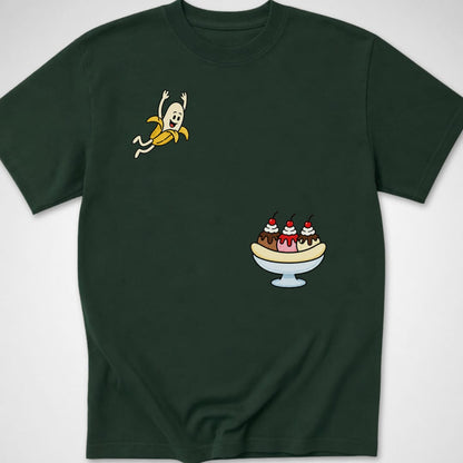 Banana Split Dive — Youth Tee — Forest Green