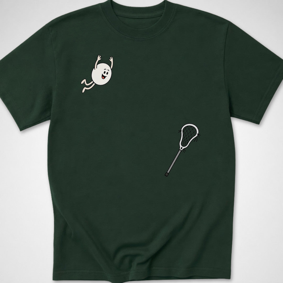 Lacrosse Dive — Youth Tee — Forest Green