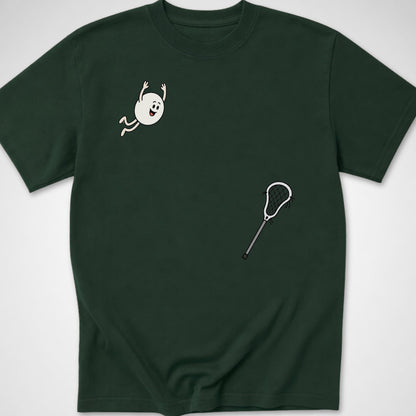 Lacrosse Dive — Youth Tee — Forest Green