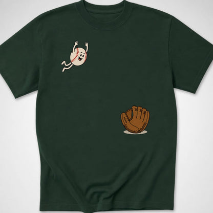 Baseball Dive — Youth Tee — Forest Green