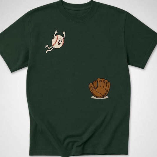 Baseball Dive — Youth Tee — Forest Green