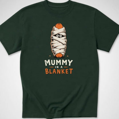 Mummy In A Blanket — Youth Tee — Forest Green