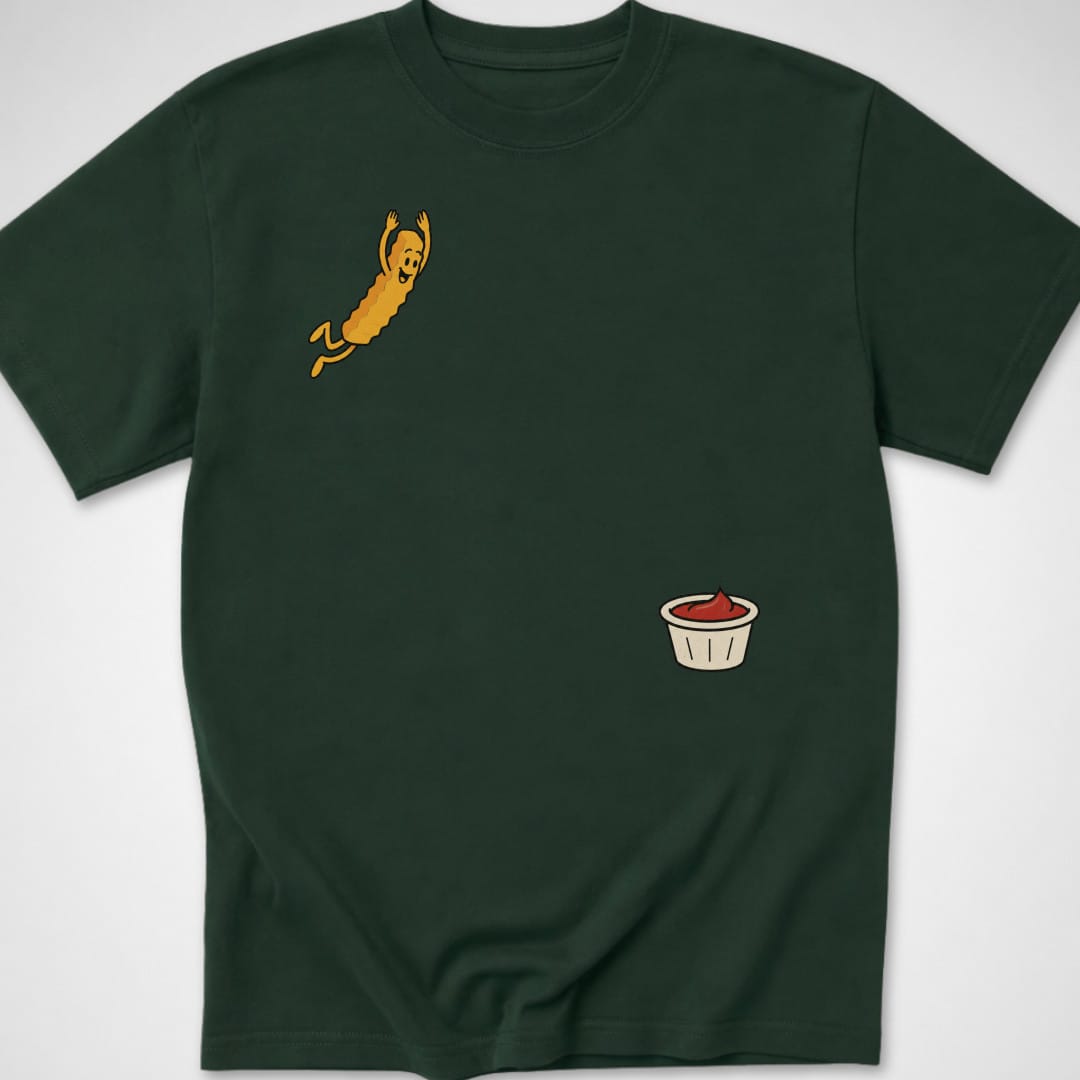 Fry Dive — Youth Tee — Forest Green