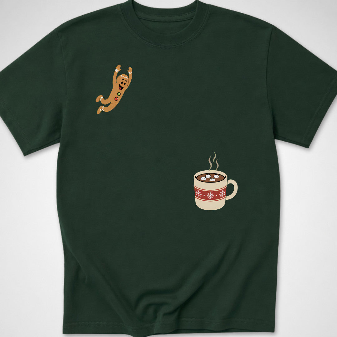 Gingerbread Dive — Youth Tee — Forest Green