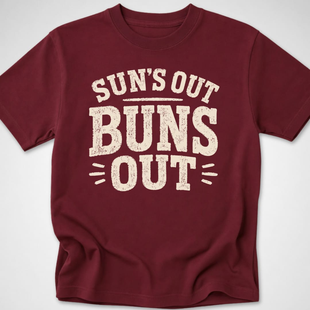 Buns Out — Youth Tee — Maroon