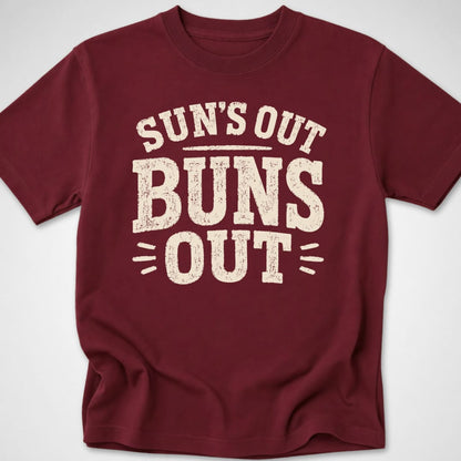 Buns Out — Youth Tee — Maroon