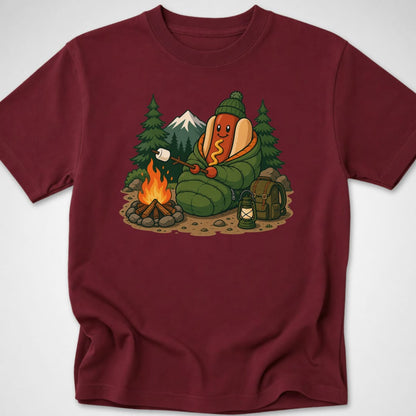 Camping Dog — Youth Tee — Maroon