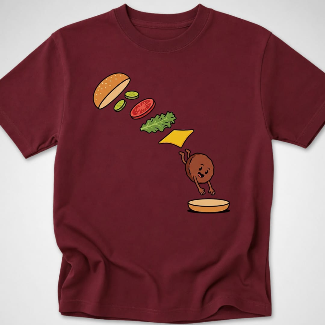 Burger Bomb — Youth Tee — Maroon