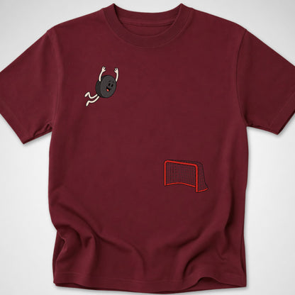 Hockey Dive — Youth Tee — Maroon