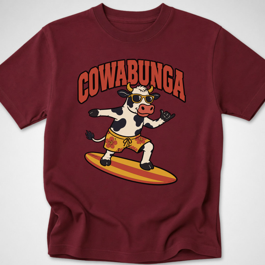 Cowabunga — Youth Tee — Maroon