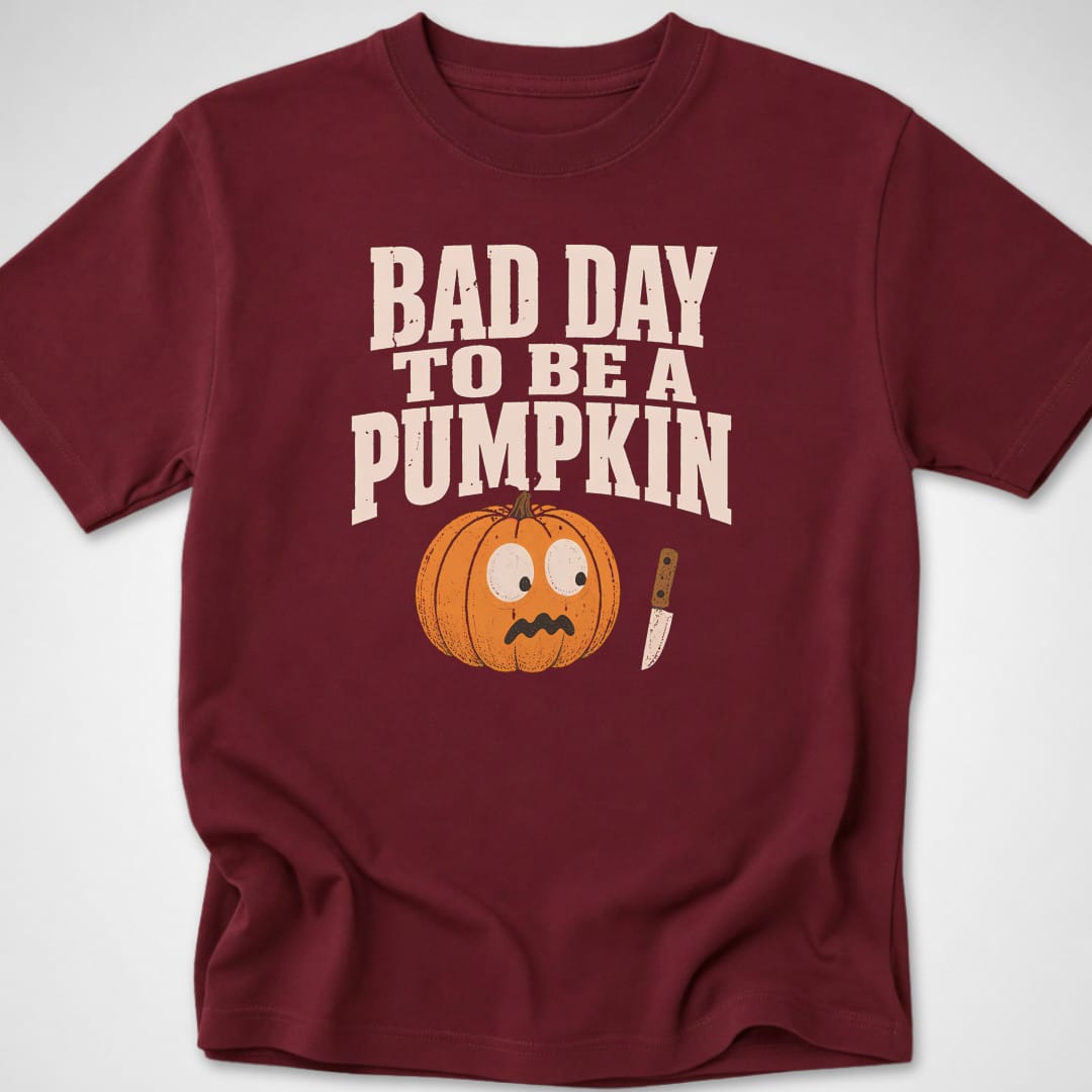 Bad Day to be a Pumpkin — Youth Tee — Maroon