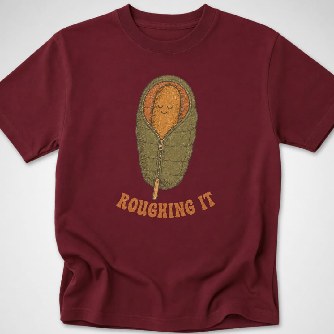 Roughing It — Youth Tee — Maroon