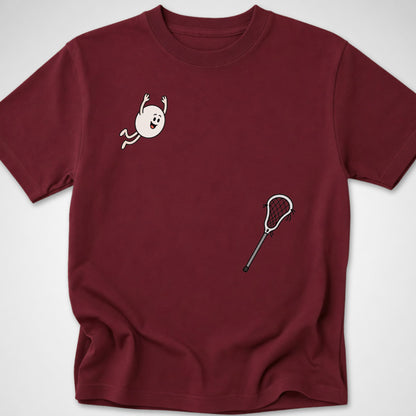 Lacrosse Dive — Youth Tee — Maroon