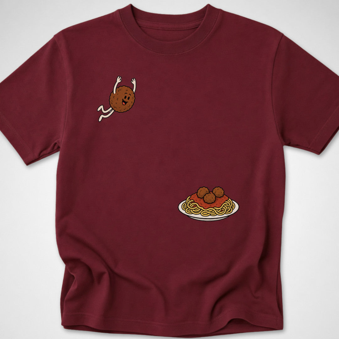Meatball Dive — Youth Tee — Maroon