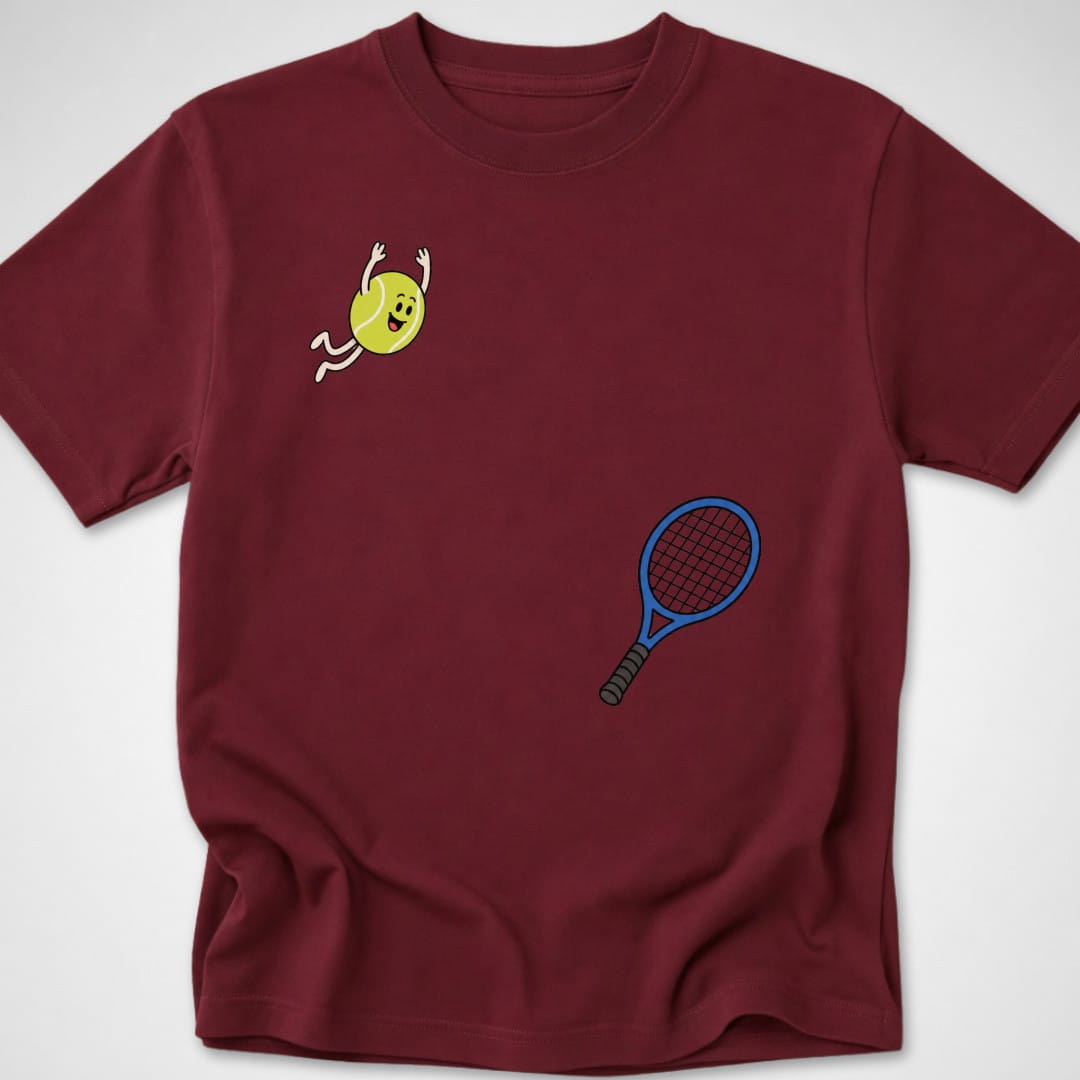 Tennis Dive — Youth Tee — Maroon
