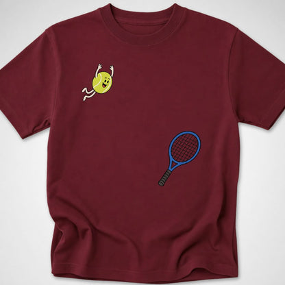Tennis Dive — Youth Tee — Maroon
