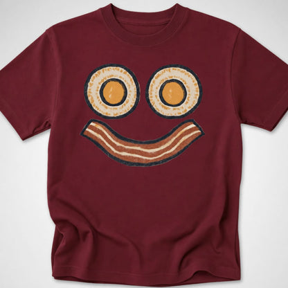 Sunnyside Smirk — Youth Tee — Maroon
