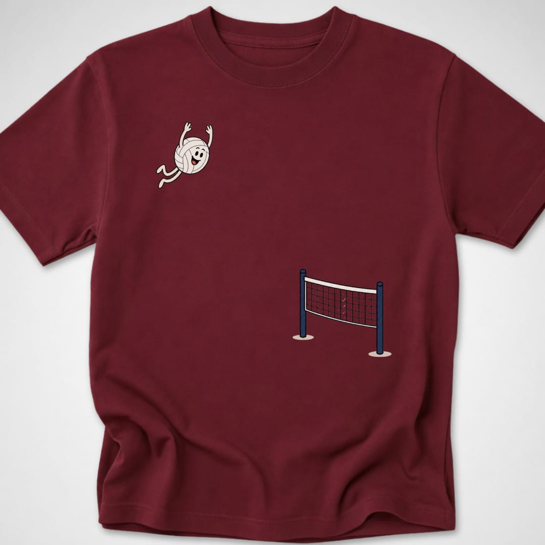 Volleyball Dive — Youth Tee — Maroon