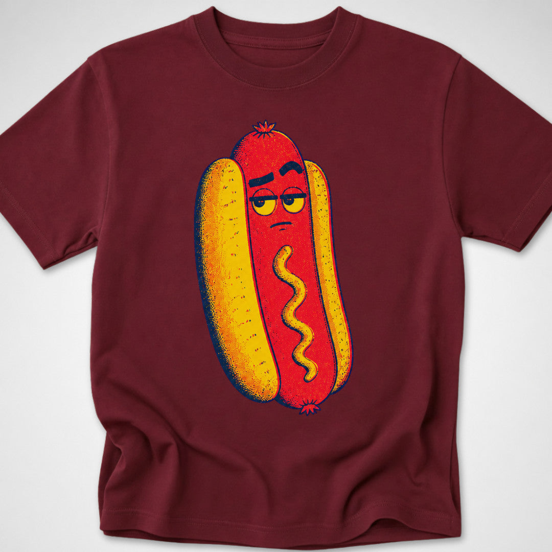 Hotdog Brow Raise — Youth Tee — Maroon