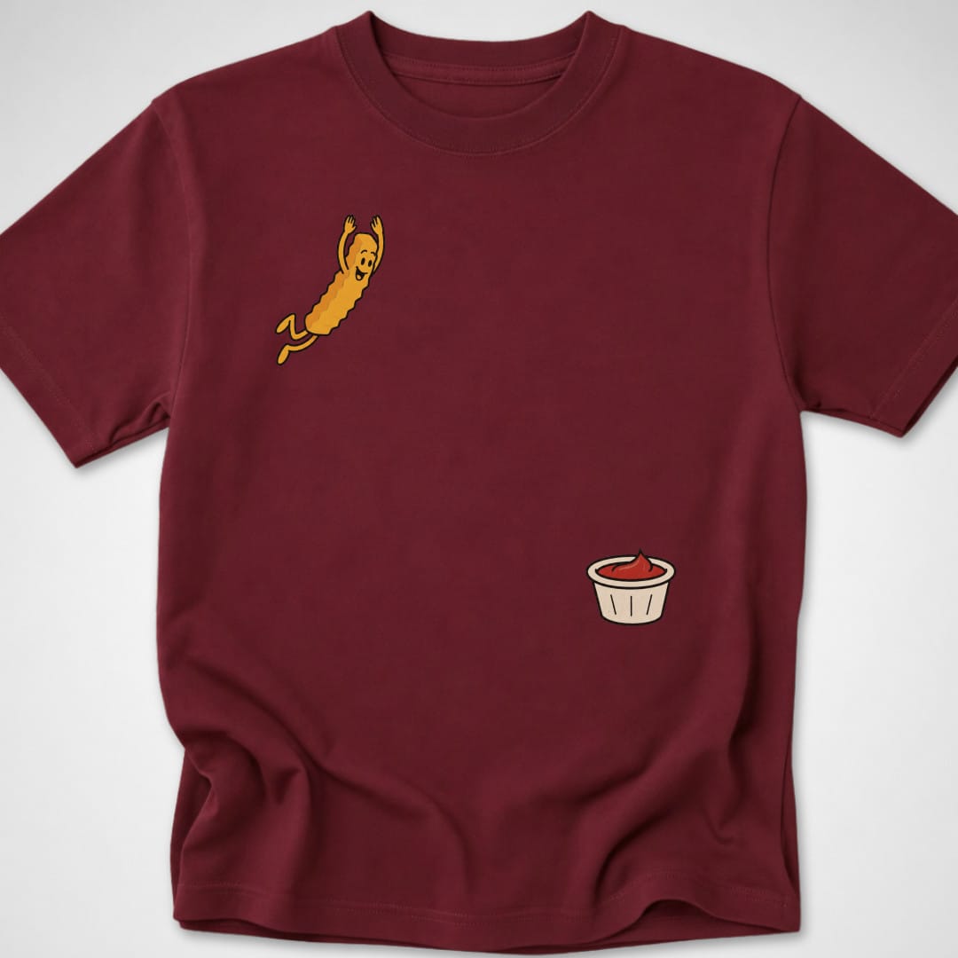 Fry Dive — Youth Tee — Maroon