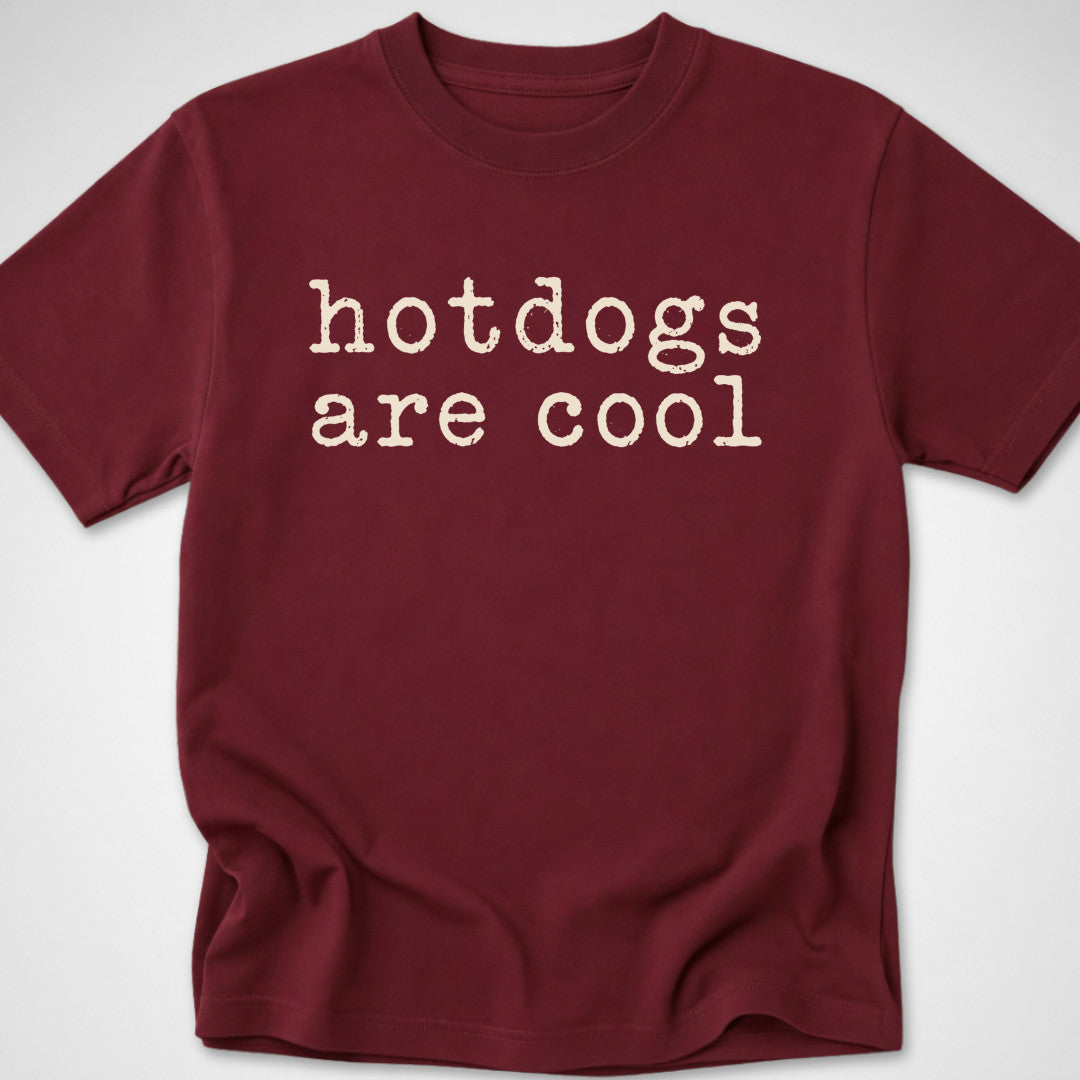 Hotdogs Are Cool — Youth Tee — Maroon