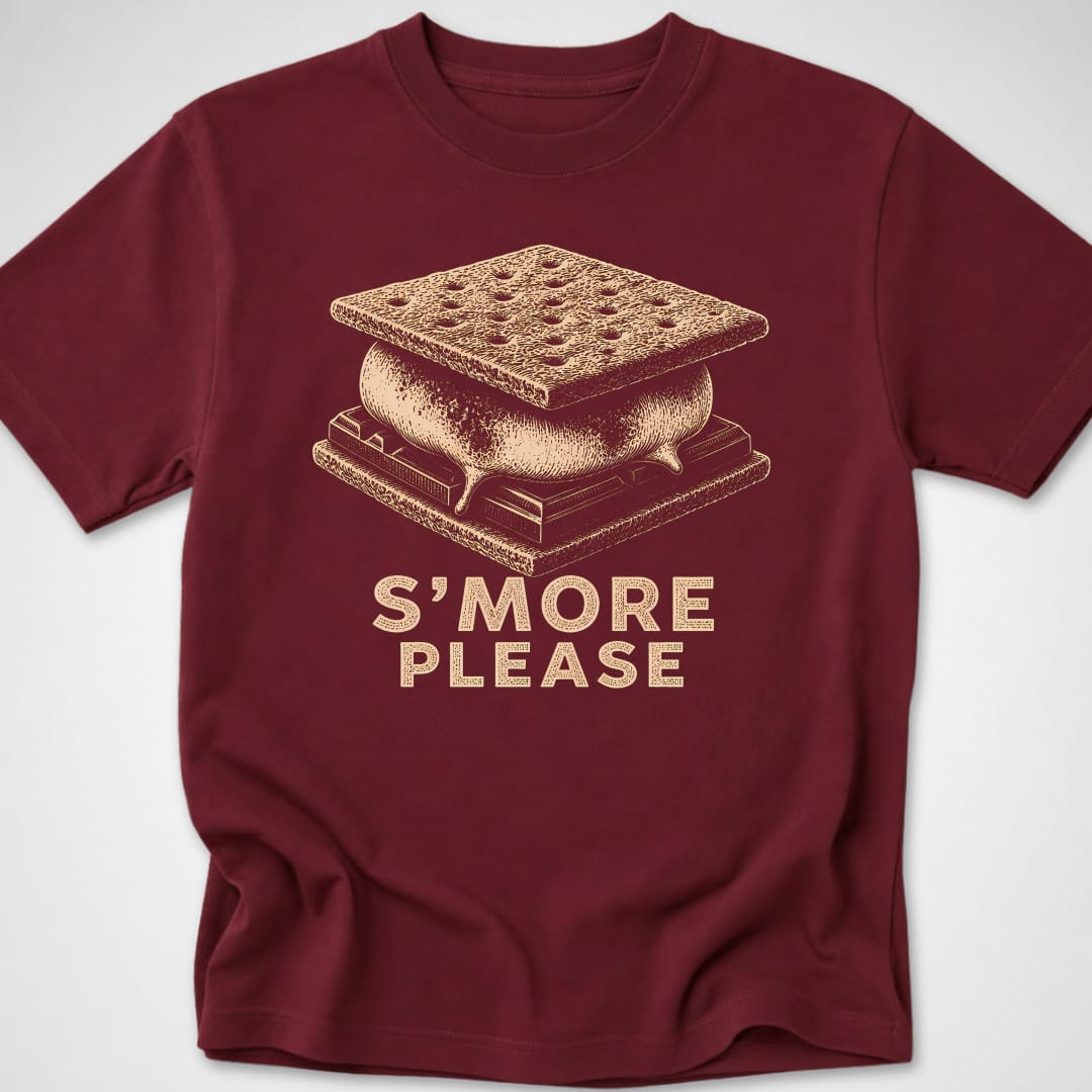 S'more Please — Youth Tee — Maroon