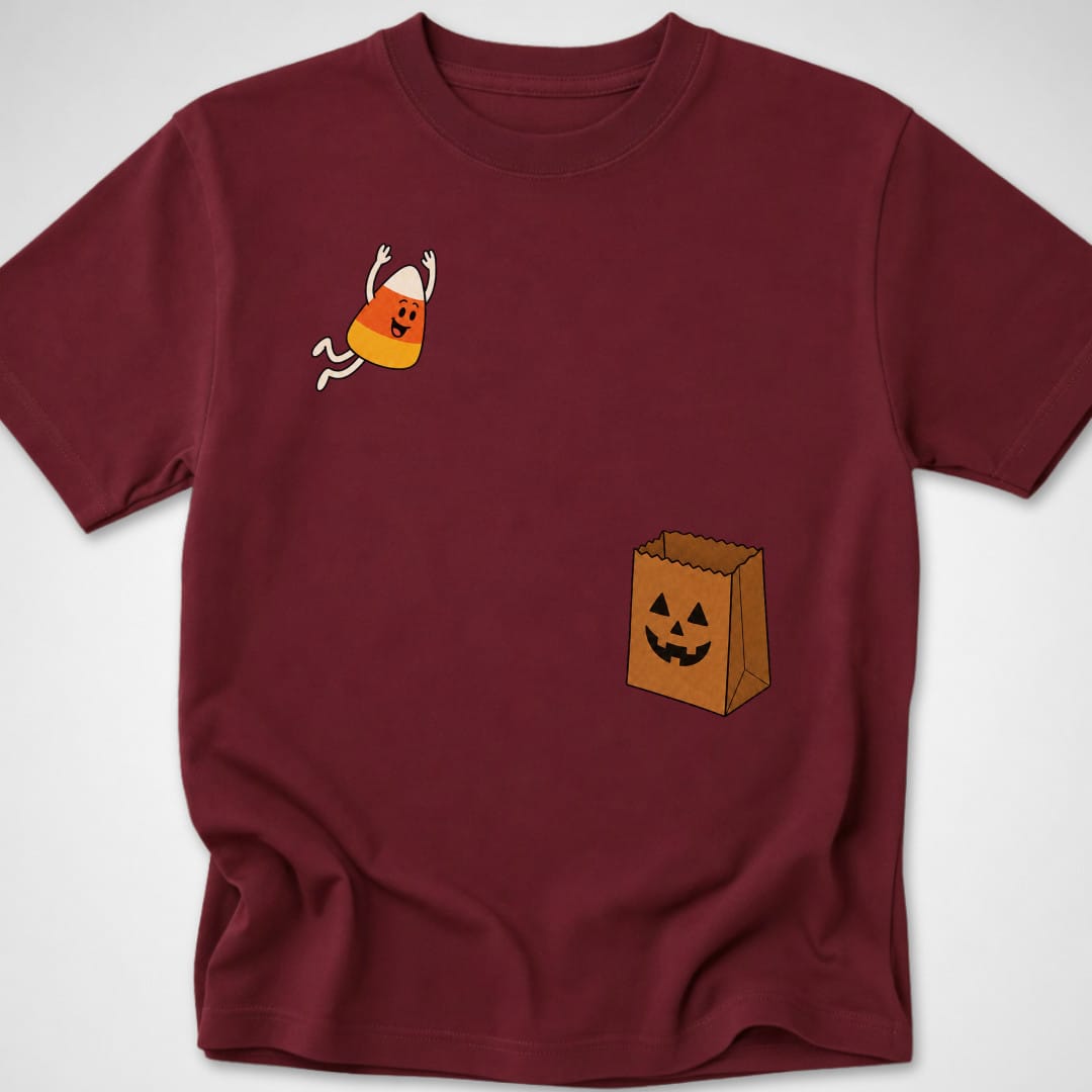 Candy Corn Dive — Youth Tee — Maroon