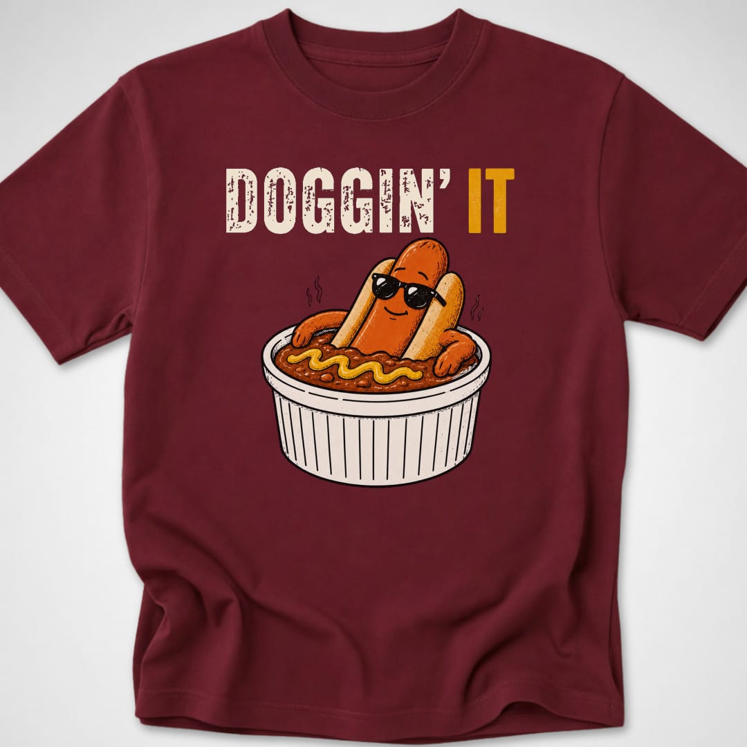 Doggin' It — Youth Tee — Maroon