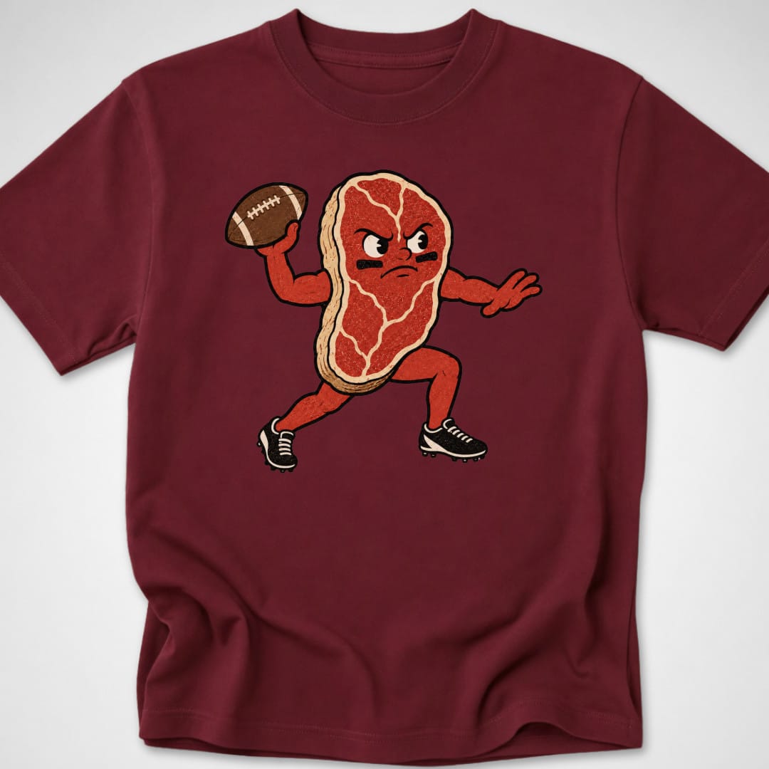 Prime Time Steak — Youth Tee — Maroon