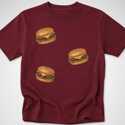 3 Burgers — Youth Tee — Maroon