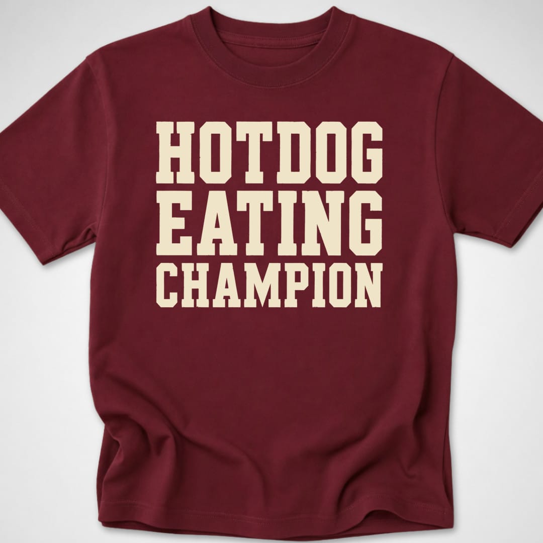 Hotdog Eating Champion — Youth Tee — Maroon