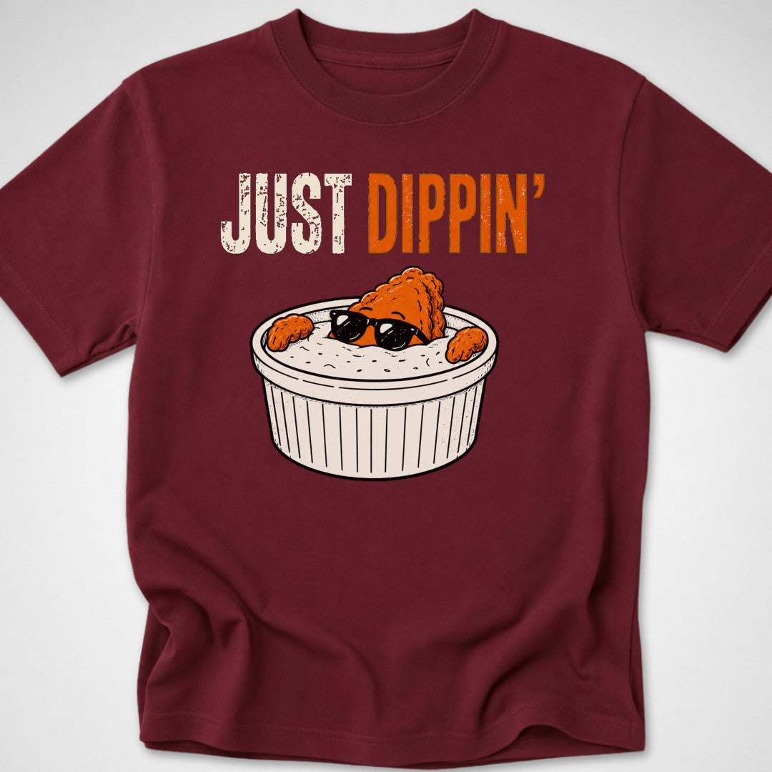 Just Dippin' — Youth Tee — Maroon