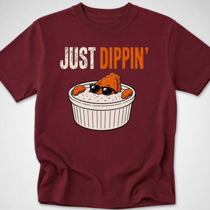 Just Dippin' — Youth Tee — Maroon
