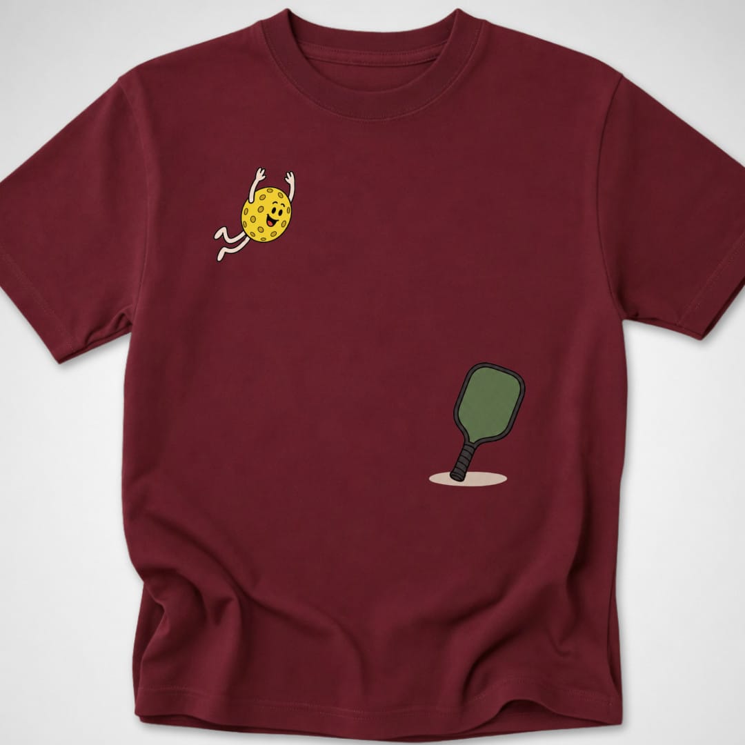 Pickleball Dive — Youth Tee — Maroon