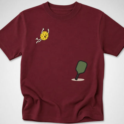 Pickleball Dive — Youth Tee — Maroon